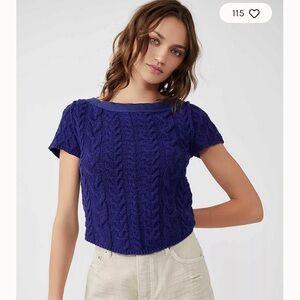 Free People cable baby tee